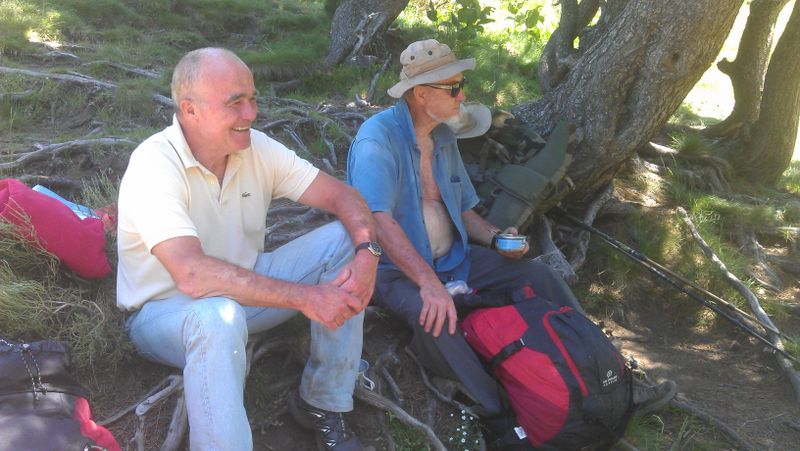 Paul et Michel en Pause au refuge Arago